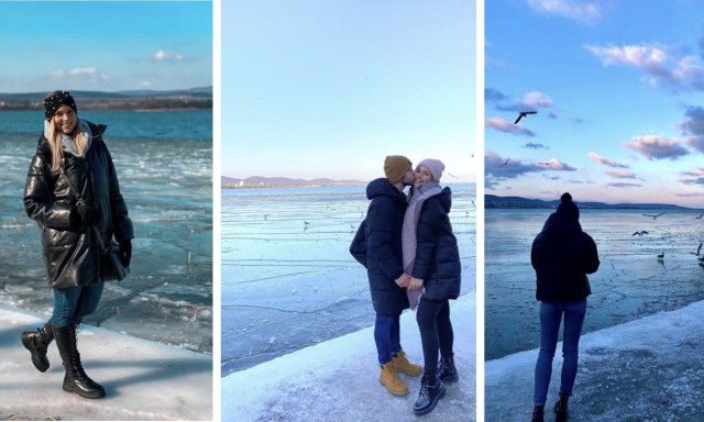 Rengetegen indultak megcsod&aacute;lni a jeges balatoni csodavil&aacute;got &ndash; Instagram H&iacute;rad&oacute;