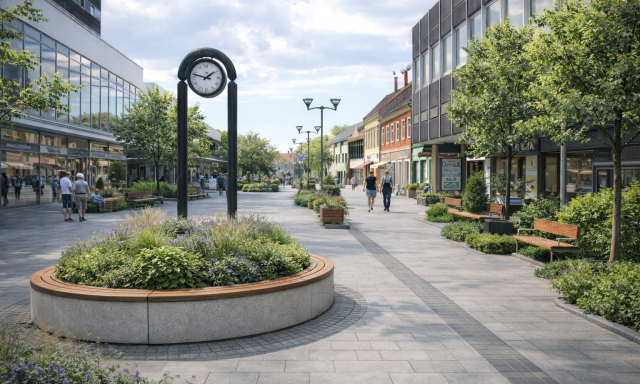 Meg&uacute;jul a Kossuth utca - Z&ouml;ldebb, &aacute;rny&eacute;kosabb belv&aacute;ros j&ouml;n Veszpr&eacute;mbe