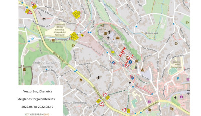 Augusztus 18-19-&eacute;n v&aacute;ltozik a forgalmi rend a J&oacute;kai utc&aacute;ban