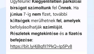 Figyelem: &uacute;jabb csal&oacute; &uuml;zenet terjed Veszpr&eacute;mben
