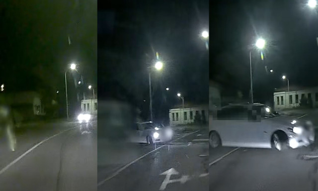 Nem adta ki a vissza kettő - Aut&oacute;nak, majd h&aacute;zfalnak csap&oacute;dott a tapolcai driftelő - VIDE&Oacute;