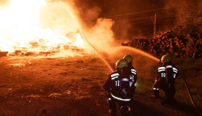 70 tűzolt&oacute; oltotta a 14 hekt&aacute;rra kiterjedt t&uuml;zet Tapolc&aacute;n