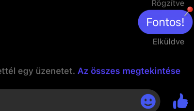 Visszat&eacute;rt a r&ouml;gz&iacute;t&eacute;s opci&oacute; a Messengerre