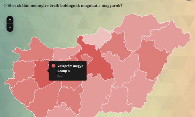 Elk&eacute;sz&uuml;lt Magyarorsz&aacute;g Boldogs&aacute;gt&eacute;rk&eacute;pe - Veszpr&eacute;mben a legboldogabbak az emberek az orsz&aacute;gban