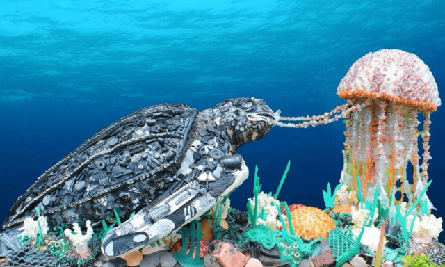 Partra mosva &ndash; Ilyenek a tengeri hullad&eacute;kb&oacute;l k&eacute;sz&uuml;lt szobrok