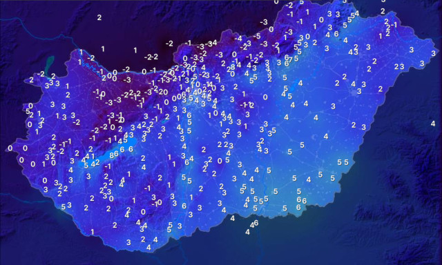 Megdőlt a napi hidegrekord p&eacute;ntek hajnalra