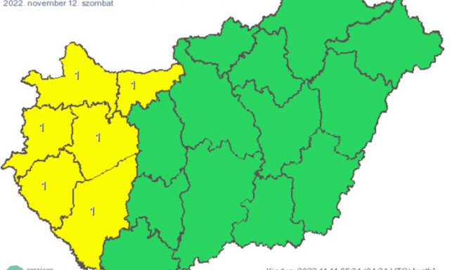 Szombatra s&aacute;rga figyelmeztet&eacute;st adtak ki Somogyra, de nem eső miatt