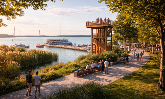 &Uacute;j kil&aacute;t&oacute;t terveznek Balatonm&aacute;riaf&uuml;rdőn