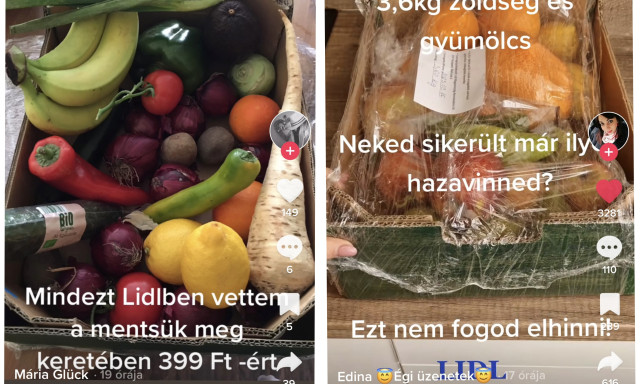 Egyre t&ouml;bben cs&iacute;pik el a Lidl 400 forintos z&ouml;lds&eacute;g &eacute;s gy&uuml;m&ouml;lcs kosarait