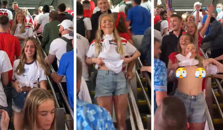 Ami Európában poén, Katarban börtönt ér - Letartóztatták a mellet villantó angol drukkert - VIDEÓ 18+