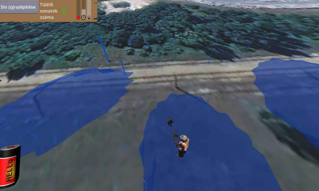 Egy internetes j&aacute;t&eacute;kban L&aacute;z&aacute;r J&aacute;nossal &eacute;p&iacute;thetj&uuml;k meg az Ajka-Veszpr&eacute;m k&ouml;z&ouml;tti lez&aacute;rt vas&uacute;ti szakaszt