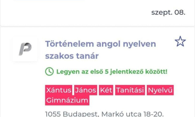 T&ouml;bb p&eacute;nzt k&iacute;n&aacute;lnak egy d&eacute;lut&aacute;nos takar&iacute;t&oacute;nak, mint egy angol nyelven t&ouml;rt&eacute;nelmet tan&iacute;t&oacute; pedag&oacute;gusnak