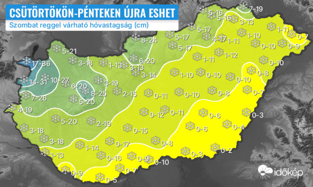 J&ouml;het m&eacute;g egy kis h&oacute;? - Lesz, ahol ak&aacute;r 40 centi is eshet